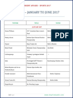 Sports - January To June 2017