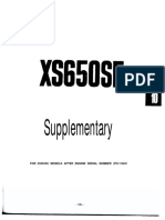 Supplementary: For Xs650Se Models After Engine Serial Number 2fo-114241