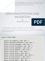 Data Annotations and Validation