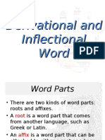 Derivational Inflectional