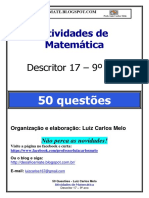 d17 - 9º Ano 50 Questões