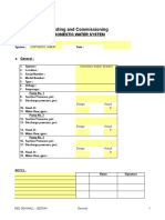 Testing and Commissioning: Domestic Water System