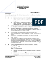 Sem - Vi International Economics Mock Test May 2016