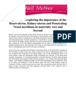 A Journey in Exploring The Importance of The Heart-Uterus, Kidney-Uterus and Penetrating Vessel Meridians in Maternity Care and Beyond