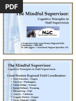 The Mindful Supervisor:: Cognitive Principles in Staff Supervision