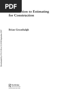 Introduction To Estimating For Construction PDF