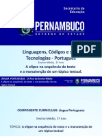 A Elipse Na Sequência Do Texto e A Manutenção de Um Tópico Textual.