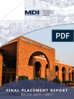 MDI Gurgaon Final Placement Report 2015-2017