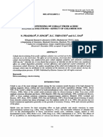 Electrowinning of Cobalt From Acidic Sulphate Solutions-Effect of Chloride Ion