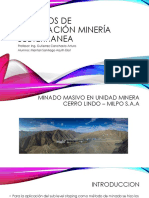 Métodos de Explotación Minería Subterranea