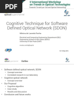 Cognitive Technique For Software Defined Optical Network (SDON)