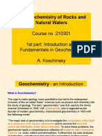 Geochemistry Introduction