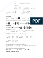 Exponents and Powers - Assignment Class 8 CBSE