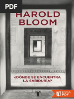 Donde Se Encuentra La Sabiduri - Harold Bloom