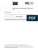 Certificate in International Trade and Finance Specimen Paper Answers (2016-17) - V2