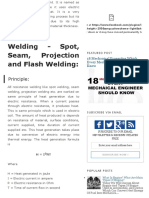 Resistance Welding - Spot, Seam, Projection and Flash Welding