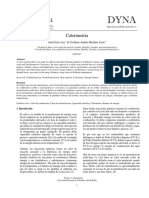 Práctica 1 Termodinámica. Calorimetría