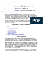 Elements of A Research Proposal and Report