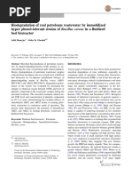 Biodegradation of Real Petroleum Wastewater by Immobilized Hyper Phenol-Tolerant Strains of Bacillus Cereus in A Fluidized Bed Bioreactor