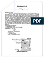 Experiment No 02: AIM To Study Resistance Welding & Its Setup