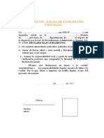 Declaracion Jurada de Antecedentes Policiales