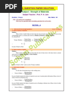 Strength of Materials (S.O.M.) Model Question Paper (Q.P.) Solution