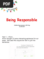 Being Responsible: Celebrating Success in Writing 22.09.2017