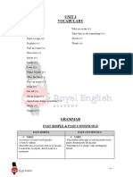 Unit 2 Vocabulary: Past Simple & Past Continuous