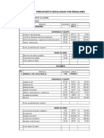 Listado de Materiales - Muros de Contención