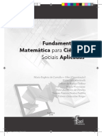 Fundamentos de Matemática para Ciências Sociais Aplicadas