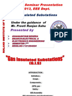 Gas Insulated Substations: 7 Sem. Seminar Presentation 2013, EEE Dept