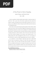 A Class Project in Survey Sampling: Andrew Gelman and Deborah Nolan July 1, 2001