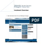 Enrolment Overview: 1. Select My Student Center' From Your Myglasgow Homepage