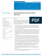 Moody S Corporate Default and Recovery Rates 1920 2010 Moody S February 2011 PDF