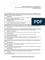 Codex Standard For Food Grade Salt: Inimum A L Content