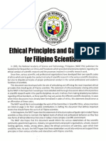 NAST Ethical Principles and Guidelines For Filipino Scientists