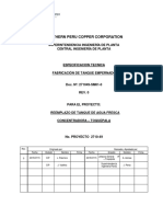 Especificaciones Tecnicas de Fabricación Tanque Empernado