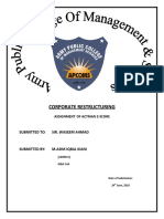 Corporate Restructuring: Submitted To: Sir. Waseem Ahmad