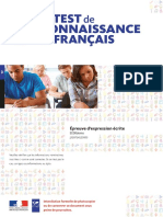 Exemple Sujet Expression Ecrite TCF PDF