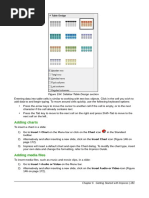 Adding Charts: Figure 154: Sidebar Table Design Section