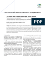 Research Article: Linear Optimization Model For Efficient Use of Irrigation Water