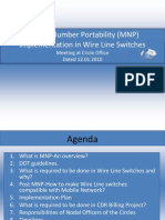 Mobile Number Portability (MNP) Implementation in Wire Line Switches