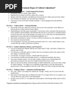 Four Common Stages of Cultural Adjustment : STAGE 1: "The Honeymoon"-Initial Euphoria/Excitement
