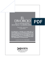 El Divorcio en La Legislación, Doctrina y Jurisprudencia