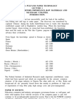 Lecture 1 Pulp and Paper Technology CHE 510