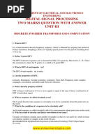 Digital Signal Processing Two Mark Question With Answer Unit III