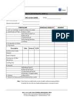 Pre Fit Out Form