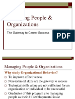 Managing People & Organizations: The Gateway To Career Success