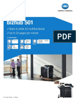 Bizhub 501: Black & White A3 Multifunctional Up To 50 Pages Per Minute