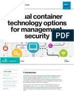 Virtual Container Technology Options For Management Security